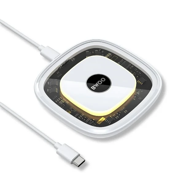15W QI Transparent Phone Wireless Phone Charger